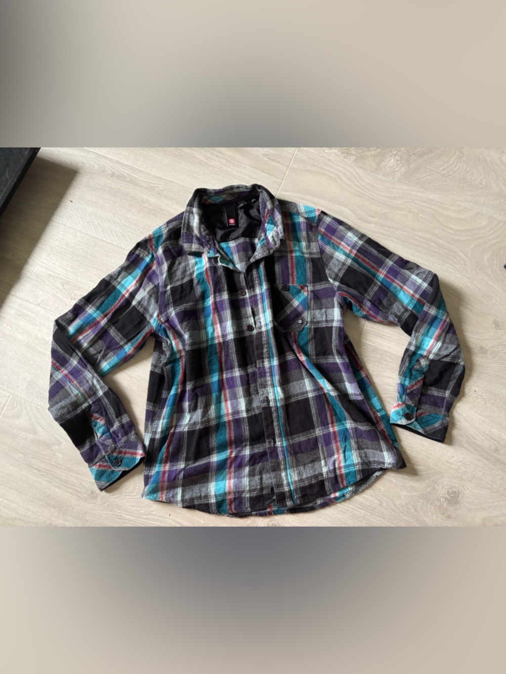Skateboarding flannel